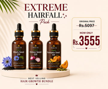 Extreme Hairfall Pack - Black Seed + Onion Seed + Pumpkin Seed Oil (3x50ml Bundle)